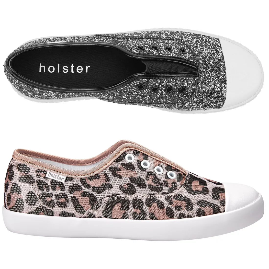 Canvas & Sneakers | Flats^holster Diaz&LuluBundle-BlackSilver/Leopard