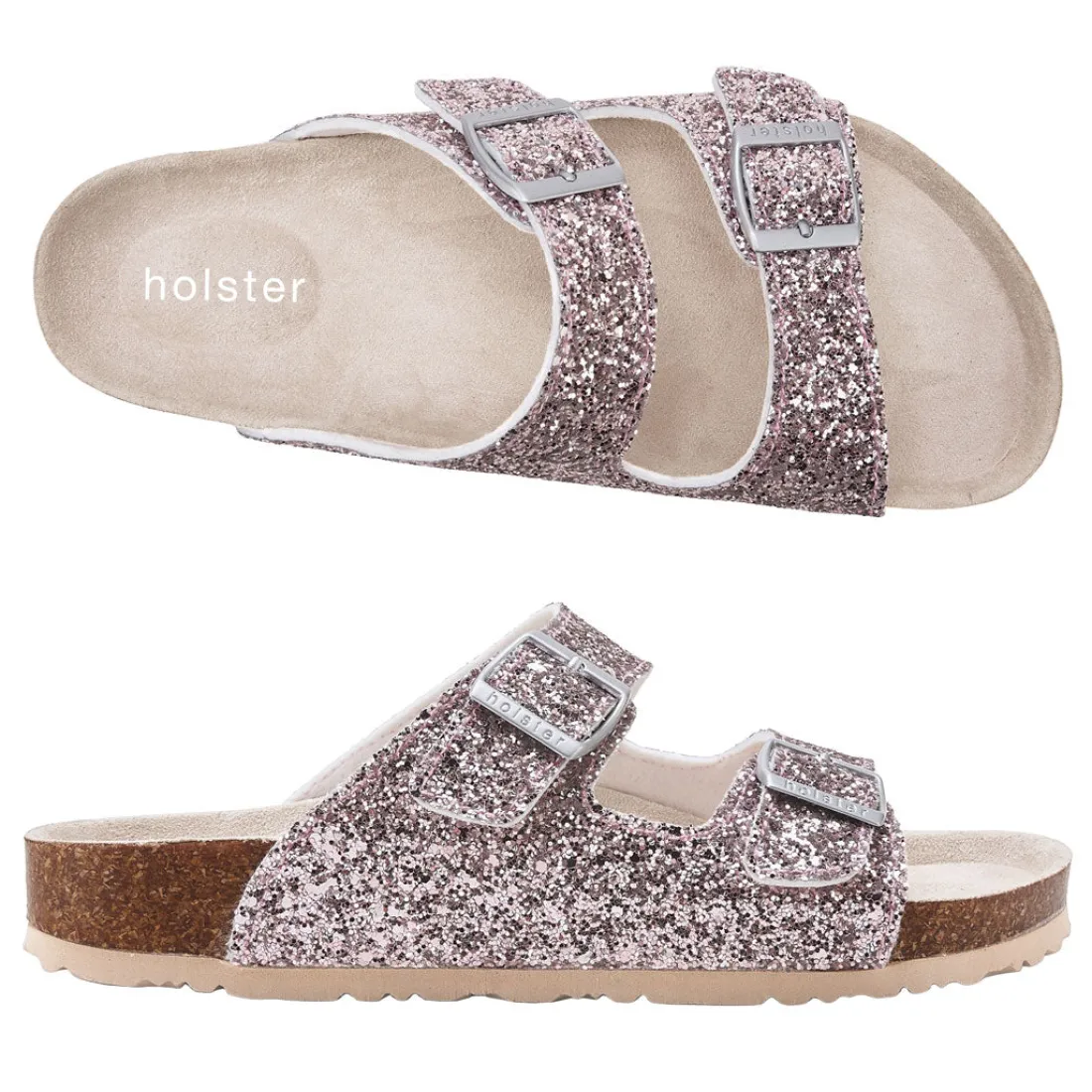Slides | Sandals^holster FarahBundle- Blush/Silver