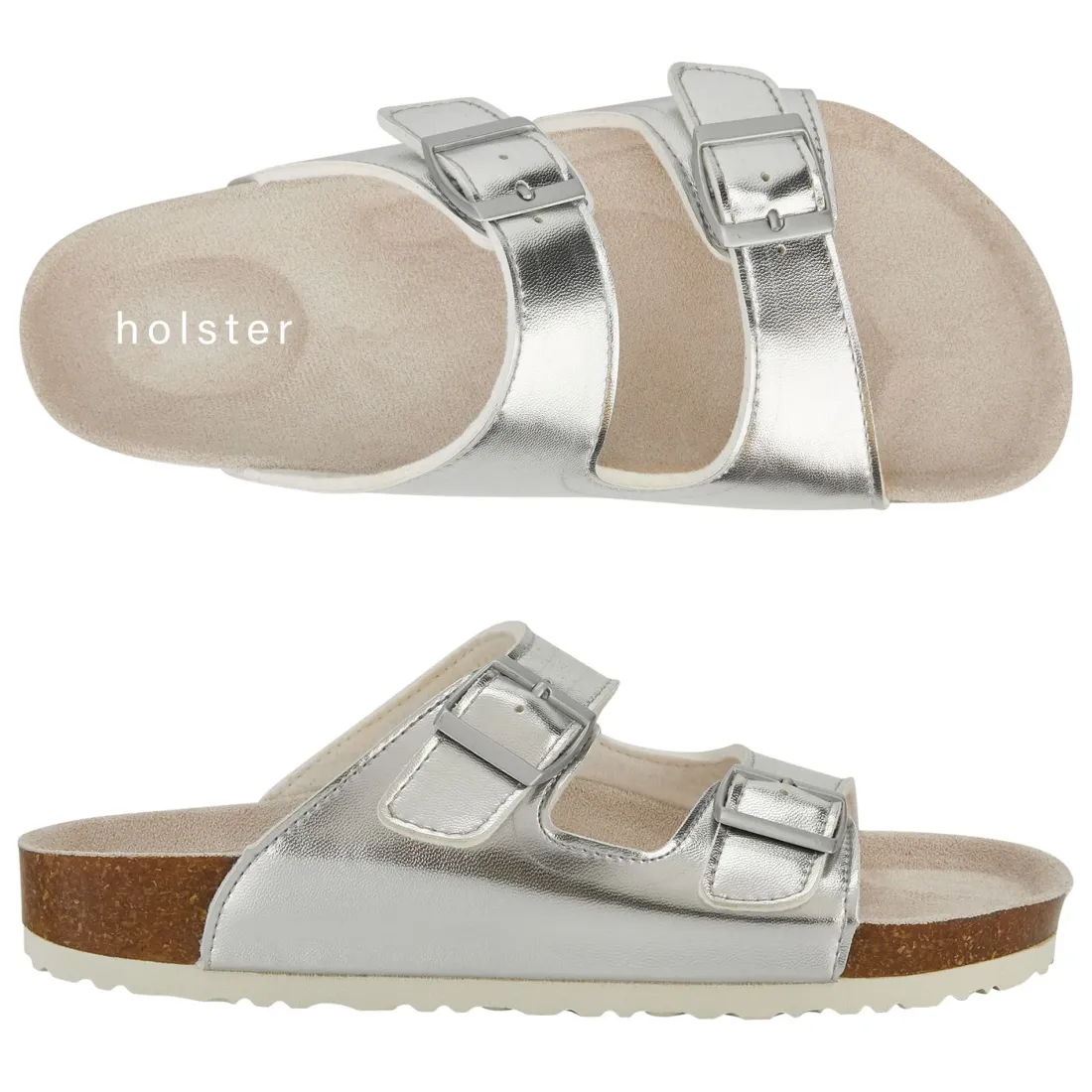 Slides | Flats^holster Frankie- Silver