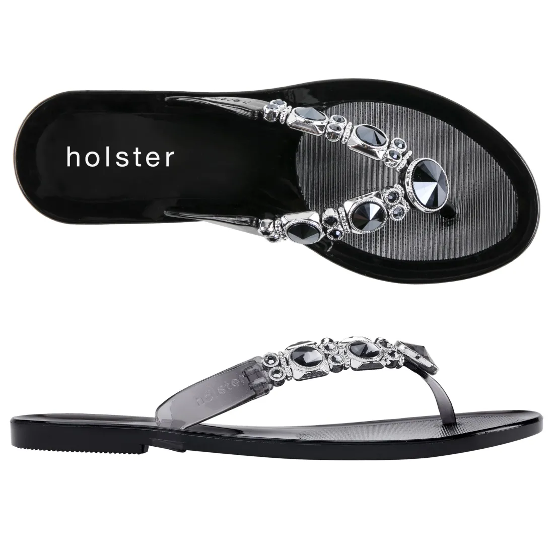 Sandals | Flats^holster GlamBundle- Black/ClearGraphite