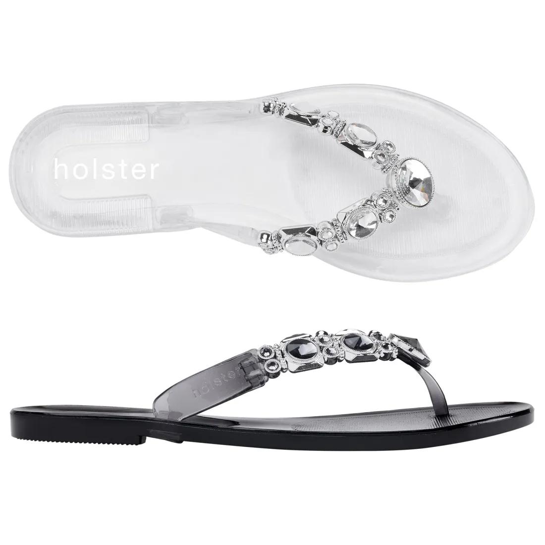 Sandals | Flats^holster GlamBundle- Clear/ClearGraphite