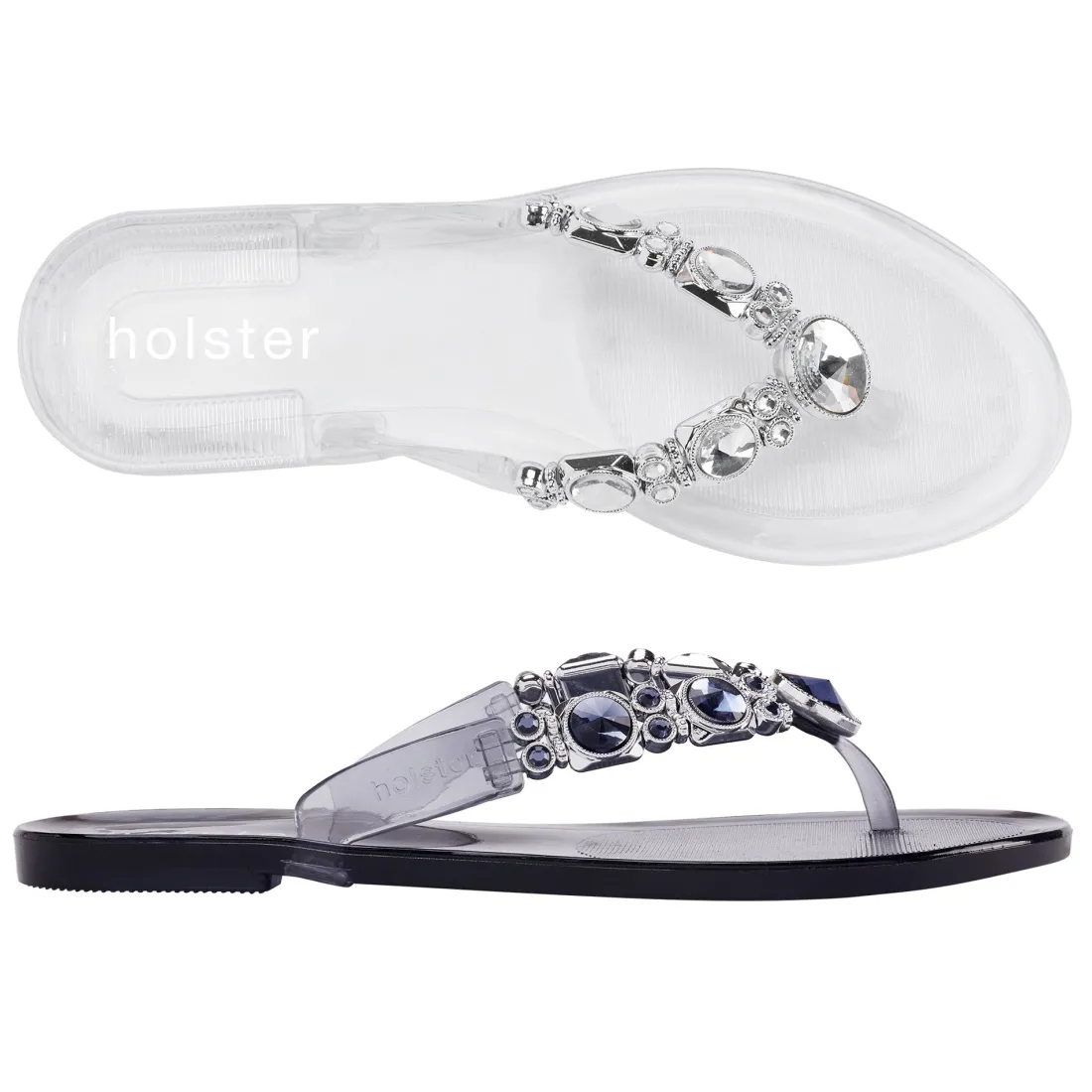 Sandals | Flats^holster GlamBundle- Clear/ClearMidnightBlue