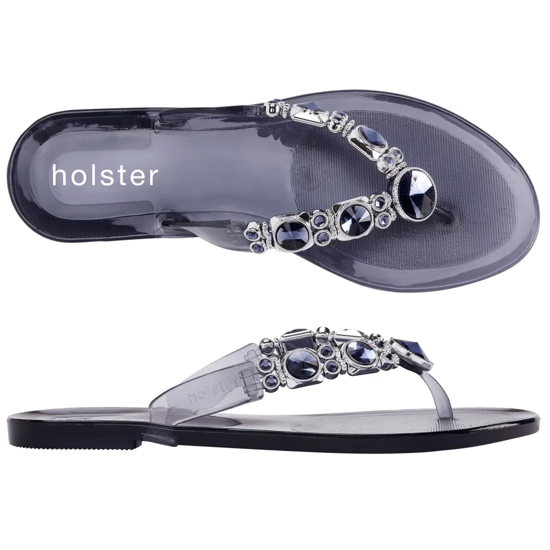 Sandals | Flats^holster GlamBundle- Clear/ClearMidnightBlue