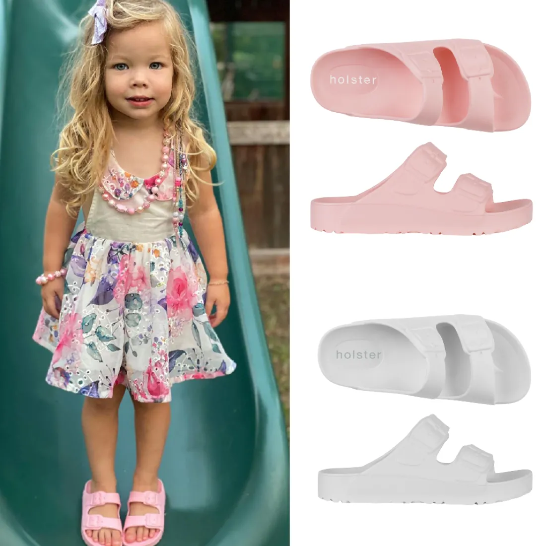 Girls | Slides^holster KidsSundreamerBundle- White/Blush