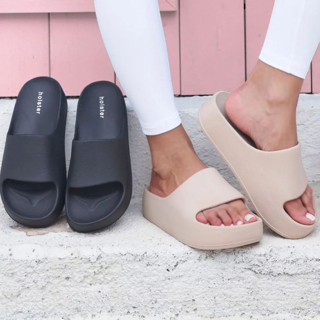 Slides | Sandals^holster LevitateBundle- Beige/Black