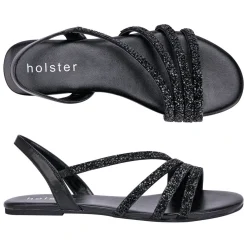 Sandals | Flats^holster Party- Black