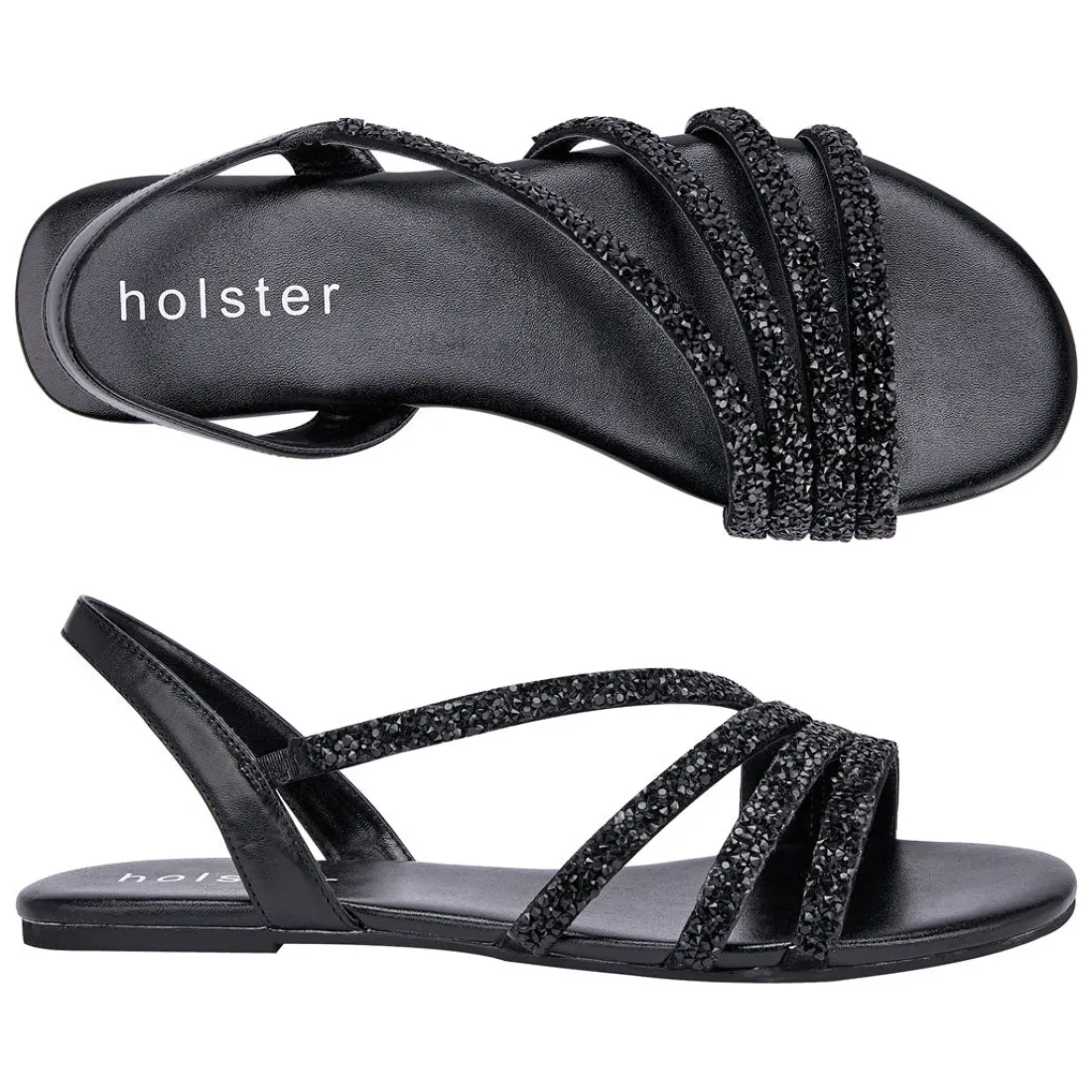 Sandals | Flats^holster Party- Black