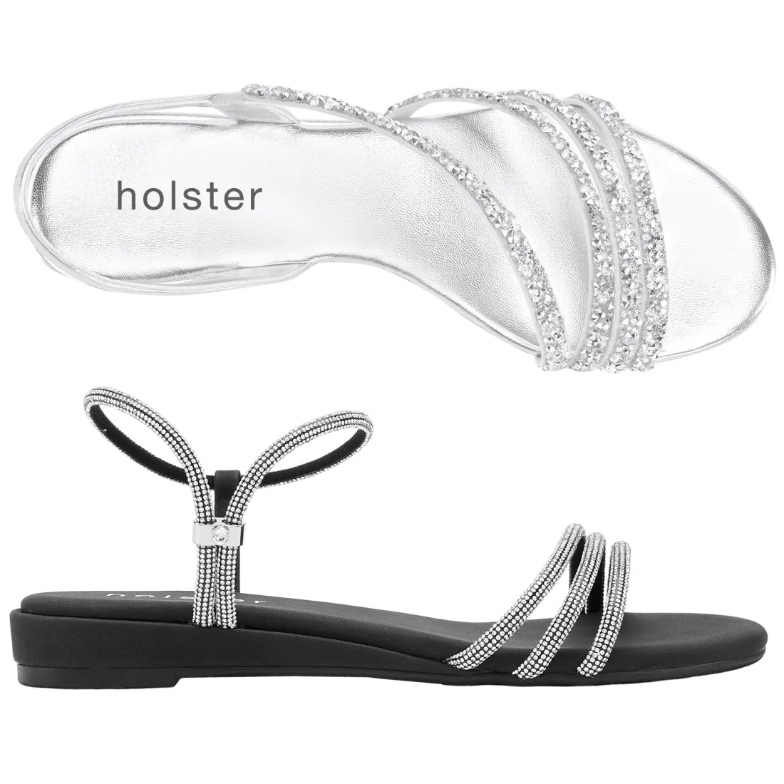 Sandals | Wedges^holster PartyLowWedge&RevelLowWedgeBundle- Silver/Black
