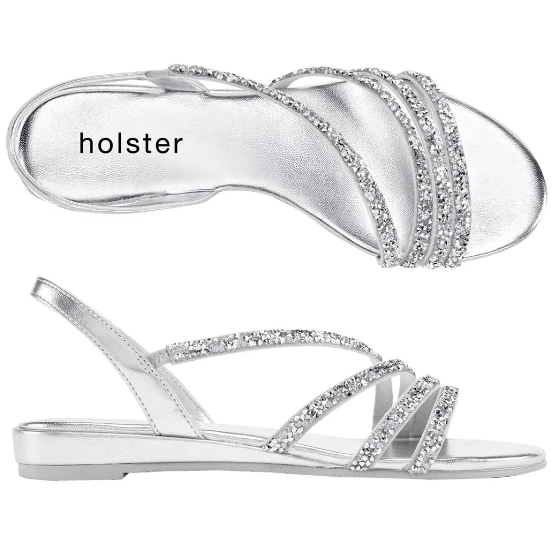 Sandals | Wedges^holster PartyLowWedge&RevelLowWedgeBundle- Silver/Black