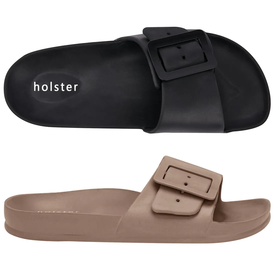 Slides | Sandals^holster SolaceBundle- Black/Natural