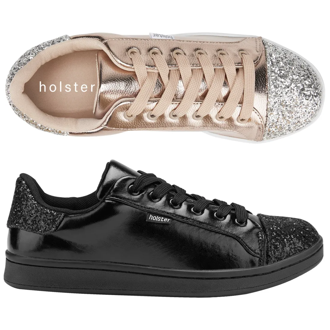 Canvas & Sneakers | Flats^holster StardustBundle- ChampagneGold/Black-Black