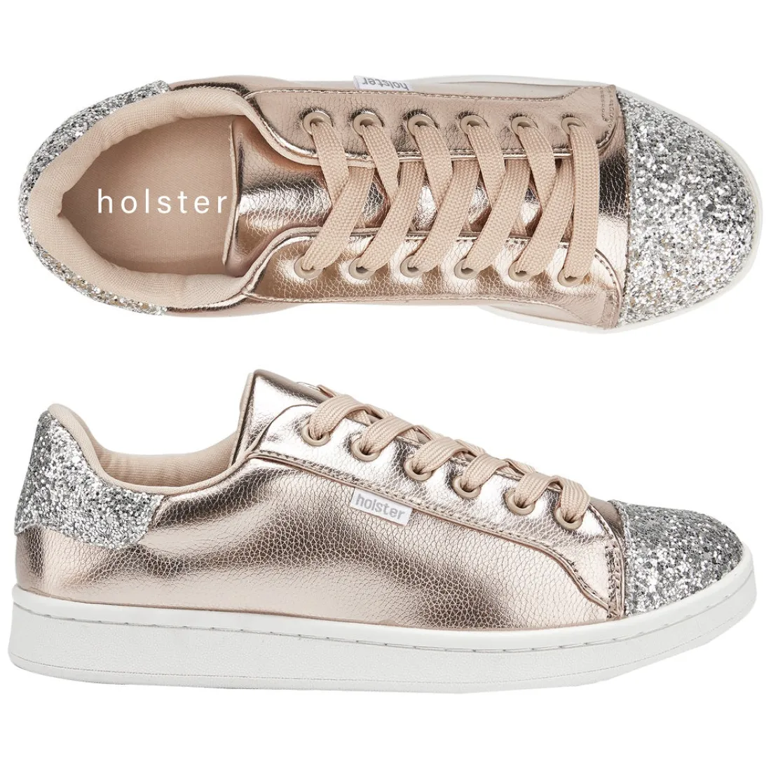 Canvas & Sneakers | Flats^holster StardustBundle- ChampagneGold/Black-Black