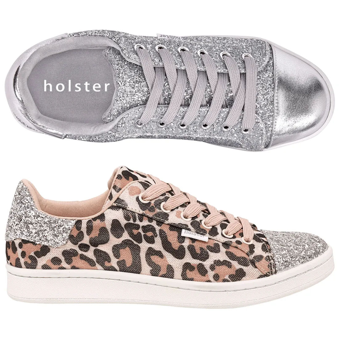 Canvas & Sneakers | Flats^holster Starlite&StardustBundle- Silver/Leopard