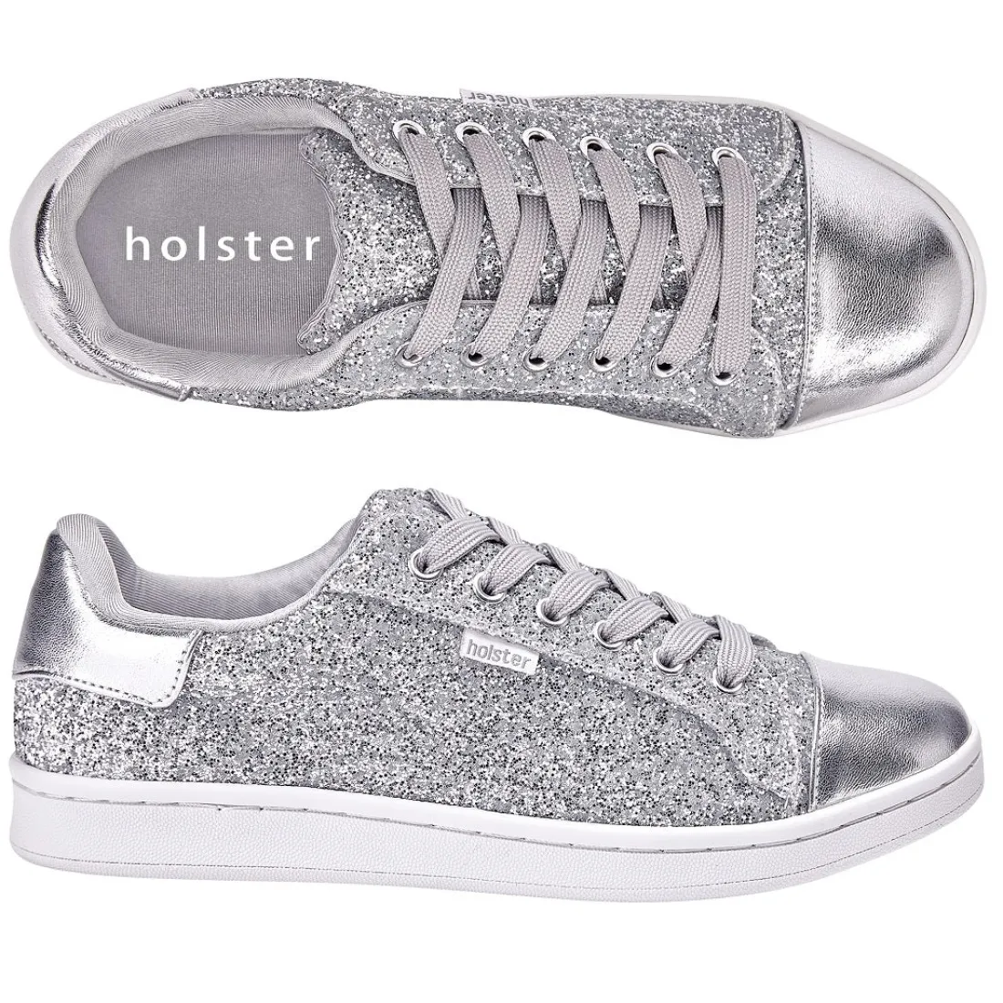 Canvas & Sneakers | Flats^holster Starlite&StardustBundle- Silver/Leopard