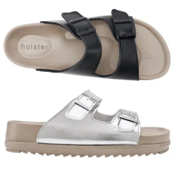 Slides | Sandals^holster StrideBundle- Black/Silver