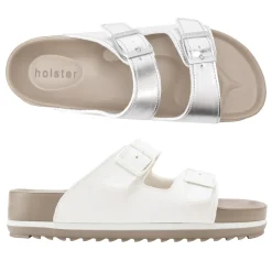 Slides | Sandals^holster StrideBundle- Silver/White