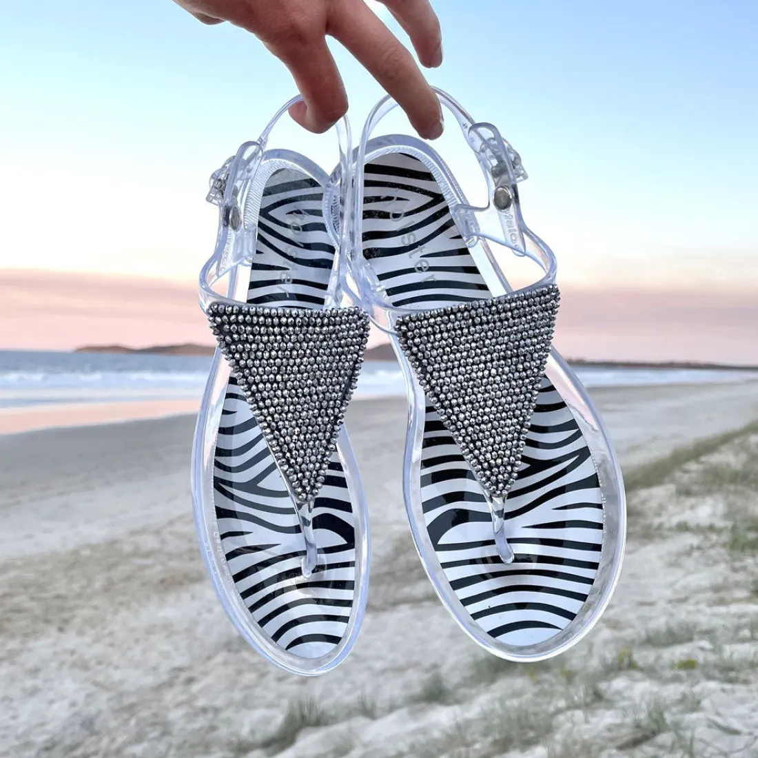 Sandals | Flats^holster Sunset- Clear